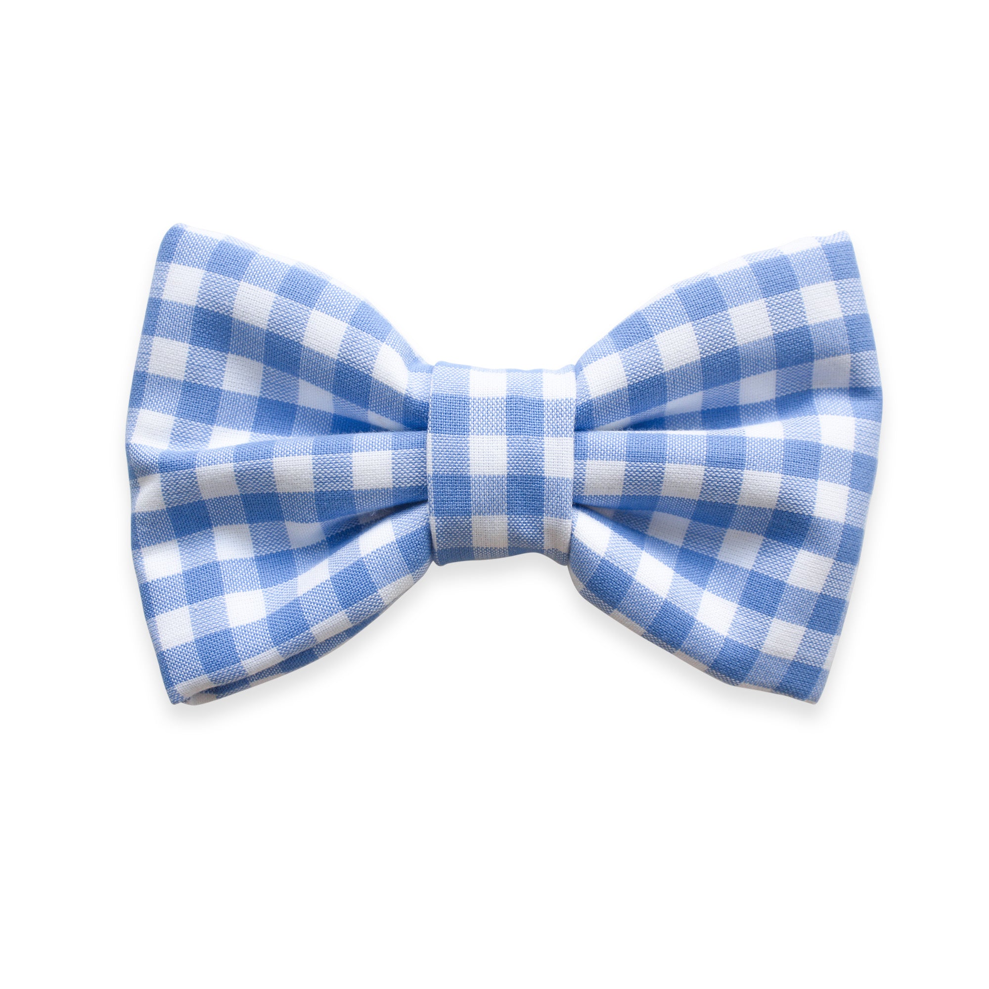 Periwinkle Blue Gingham Dog Bow Tie  | Spring Snap Over Collar Bow Tie | Shop Sunny Tails