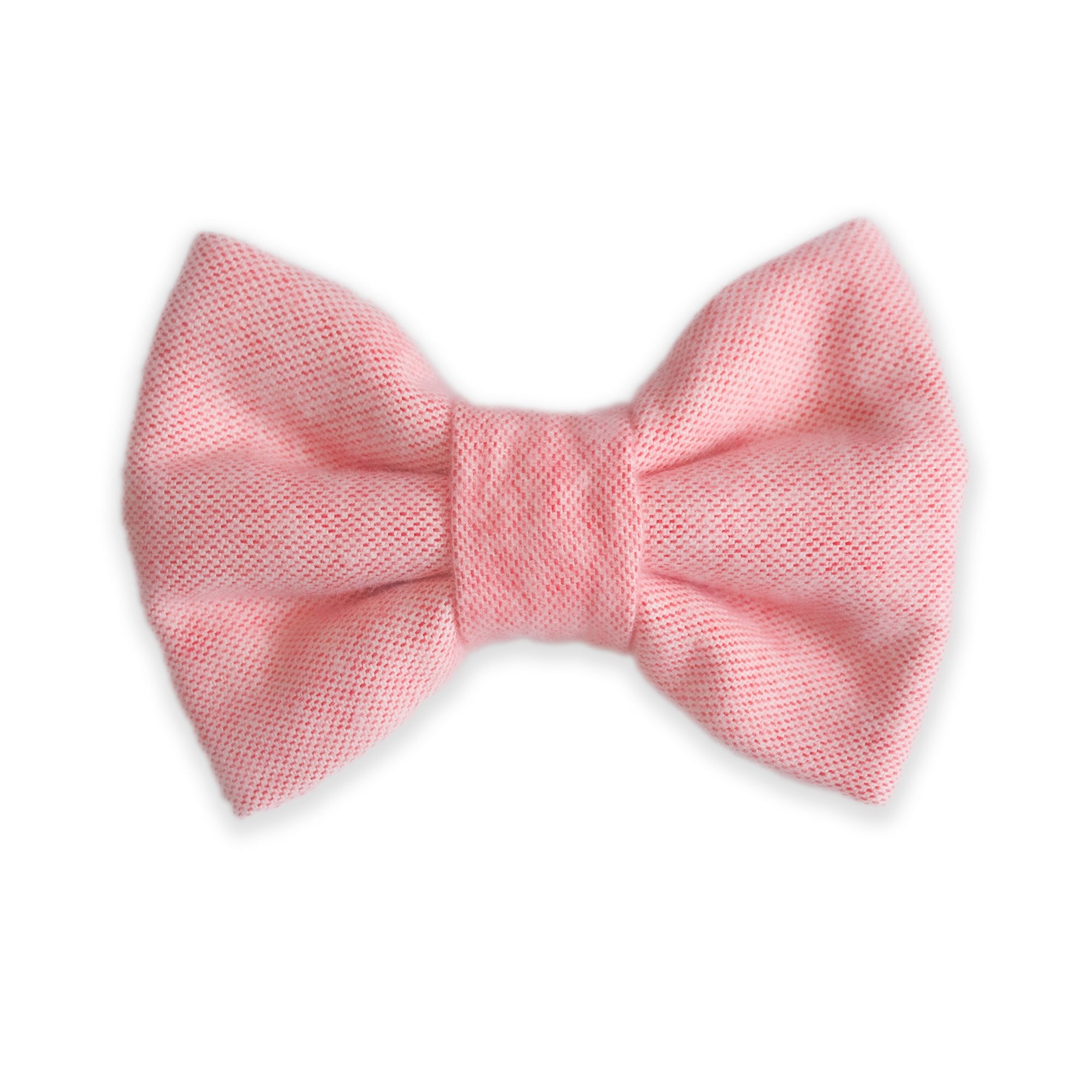 Pink Herringbone Flannel Dog Bow Tie - SUNNY TAILS
