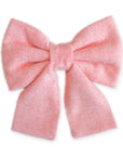 Pink Herringbone Flannel Dog Sailor Bow - SUNNY TAILS