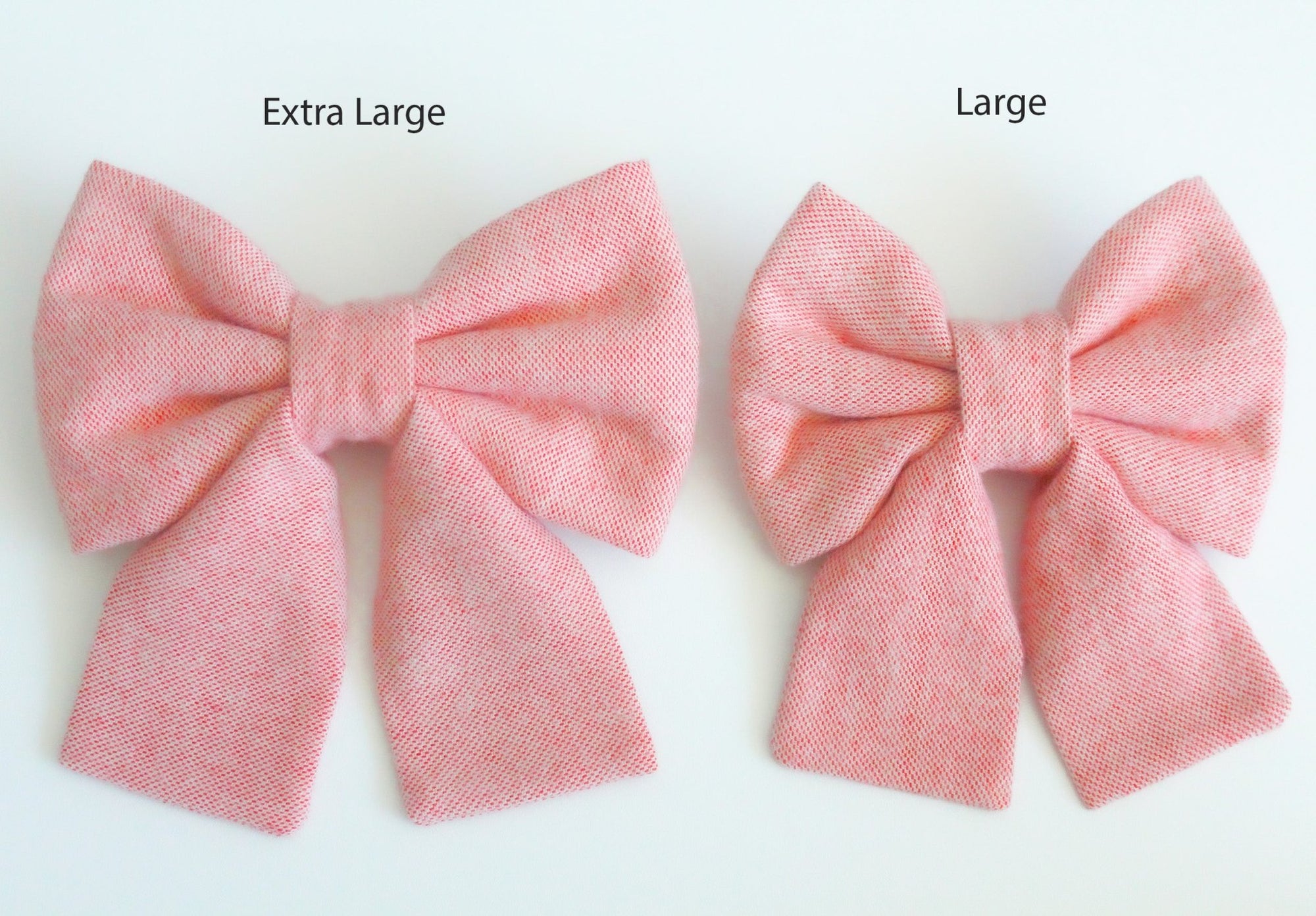 Pink Herringbone Flannel Dog Sailor Bow - SUNNY TAILS