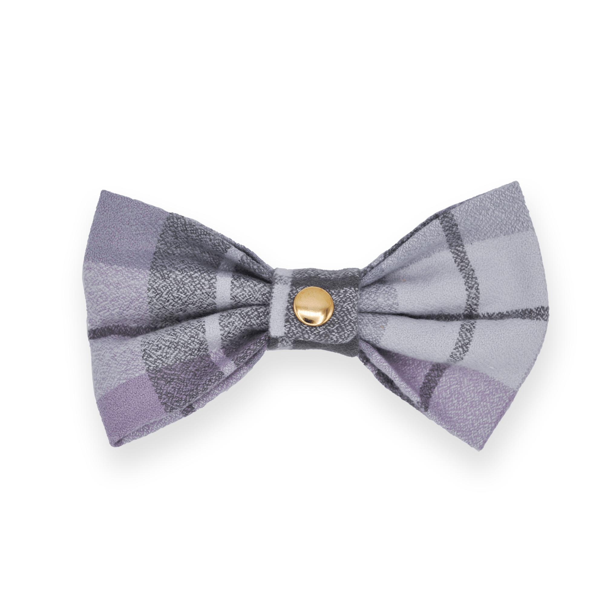Purple Plaid Flannel Flannel Dog Bow Tie - SUNNY TAILS