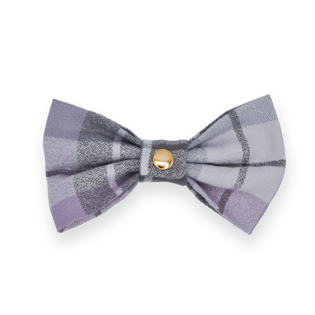Purple Plaid Flannel Flannel Dog Bow Tie
