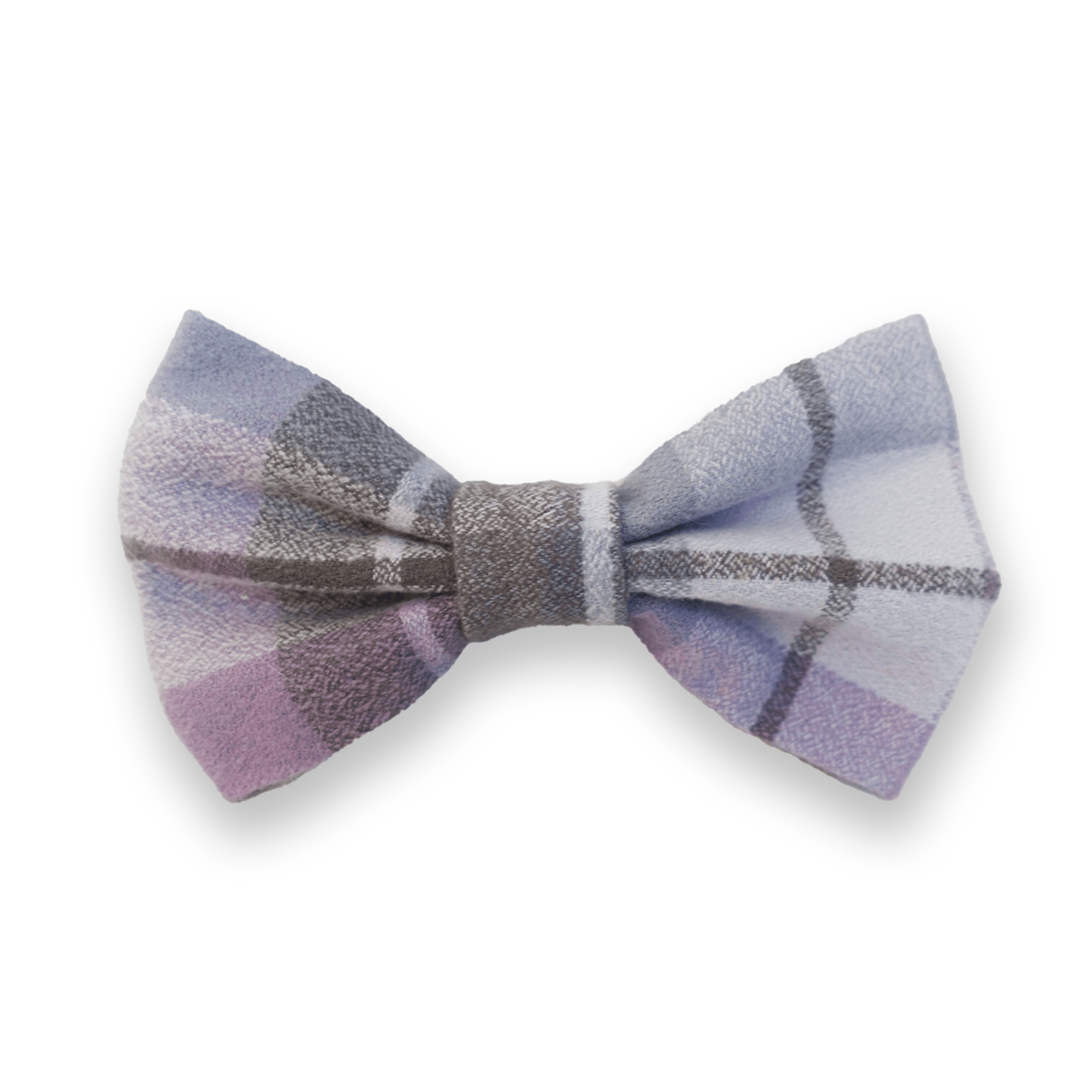 Purple Plaid Flannel Flannel Dog Bow Tie - SUNNY TAILS