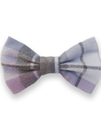 Purple Plaid Flannel Flannel Dog Bow Tie - SUNNY TAILS