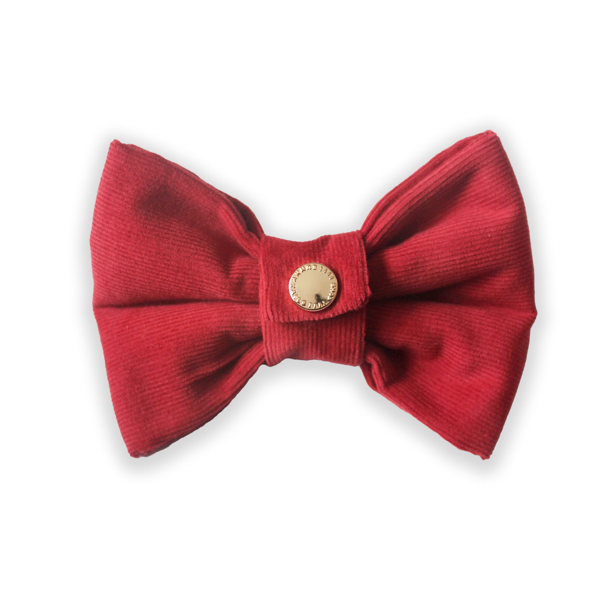 Red Corduroy Dog Bow Tie - SUNNY TAILS