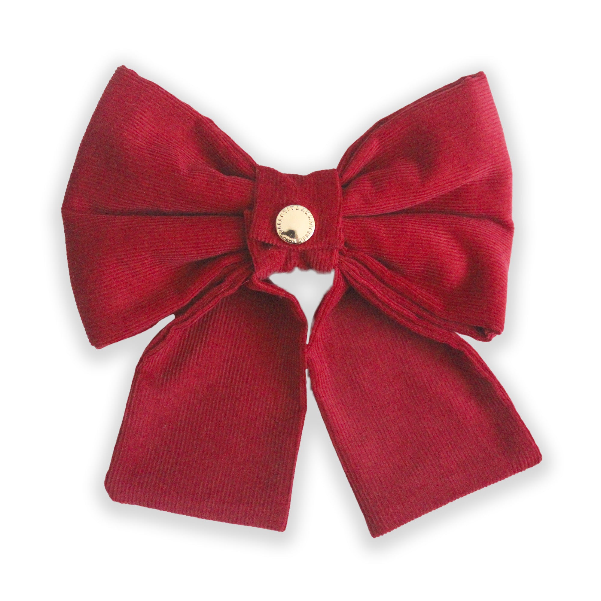 LNY Red Corduroy Dog Sailor Bow - SUNNY TAILS