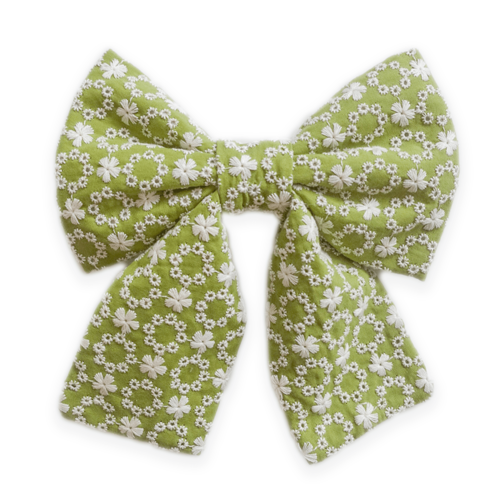 Olive Eyelet Sailor Dog Bow Tie - SUNNY TAILS