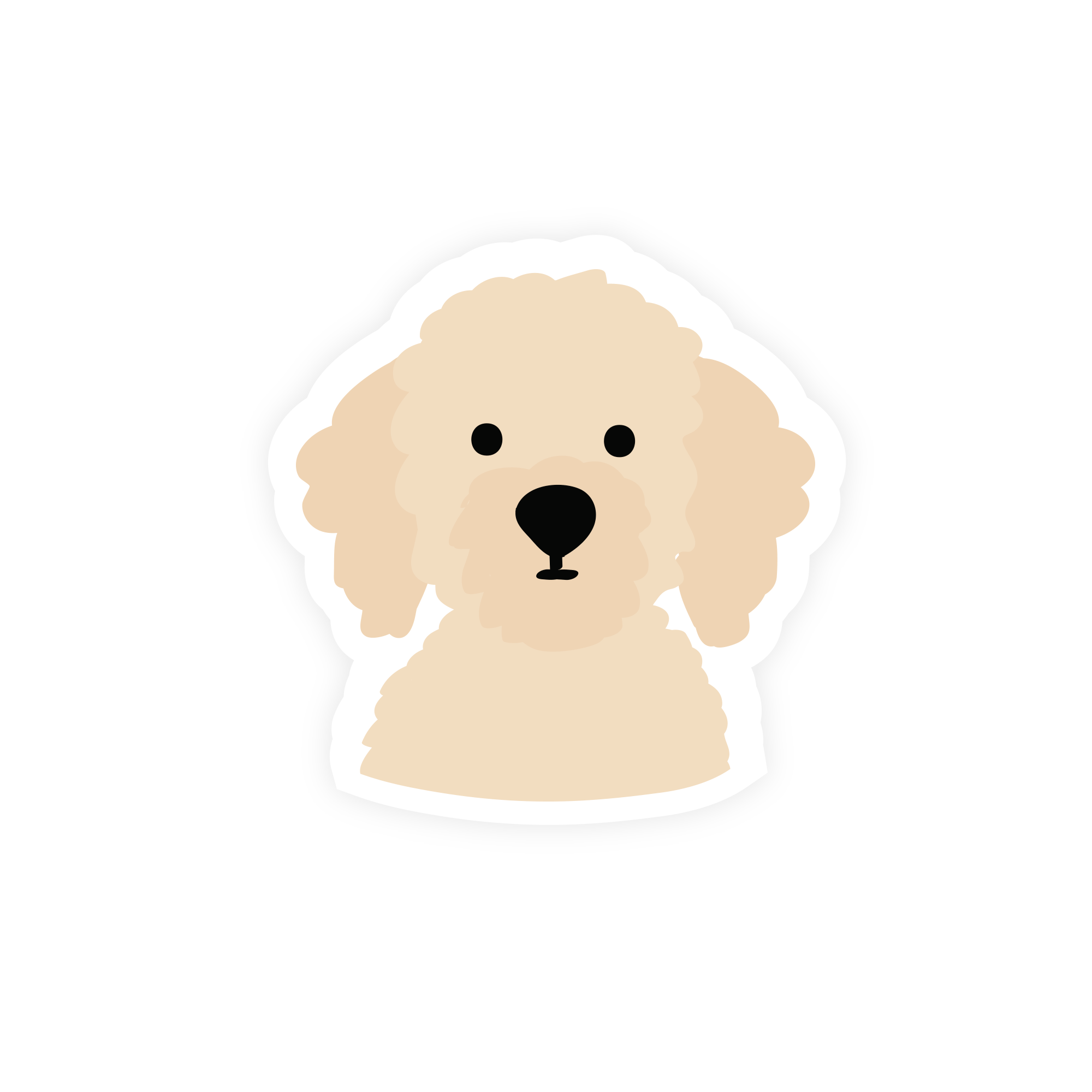 Doodle Dog Vinyl Sticker - SUNNY TAILS