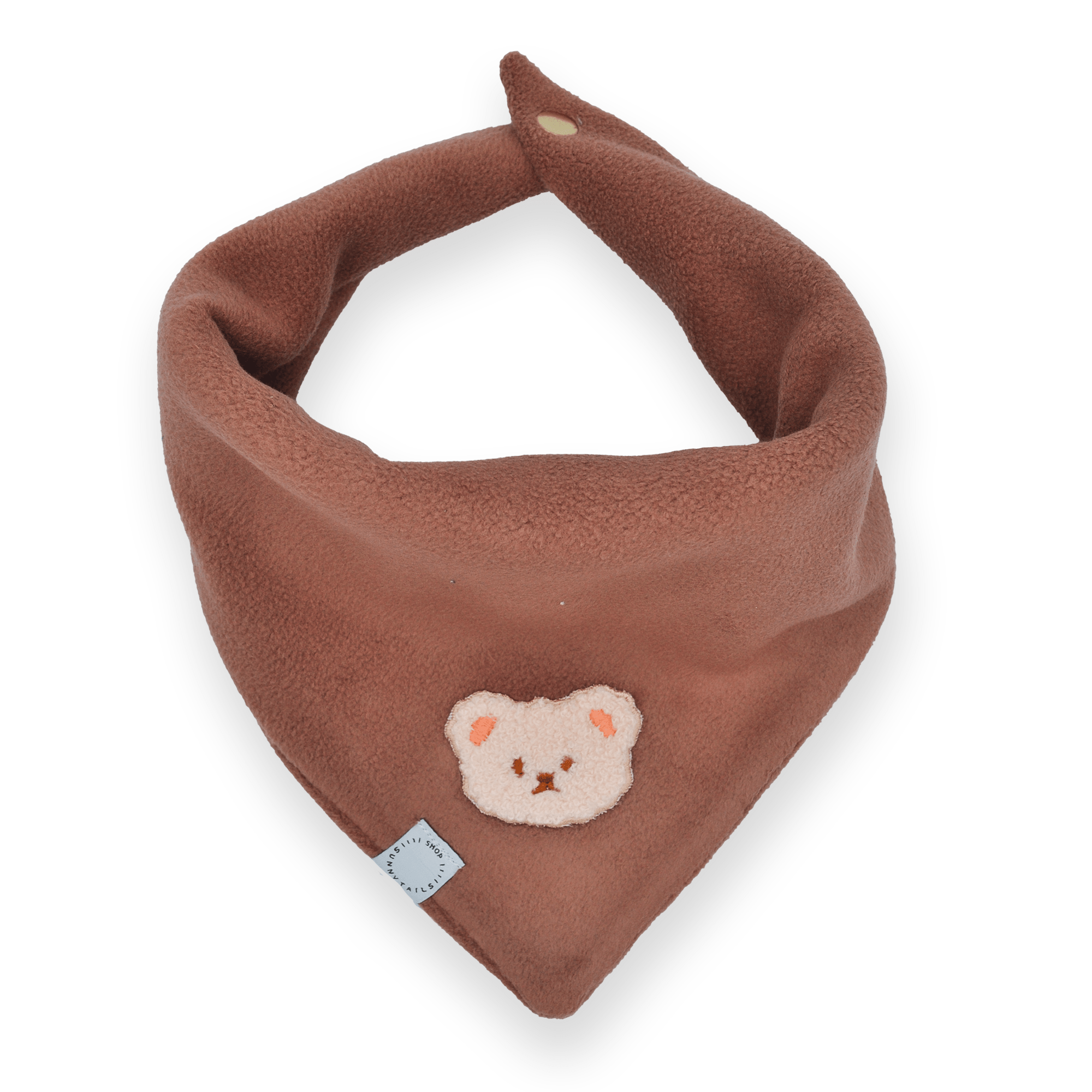 Teddy Fleece Brown Dog Bandana - SUNNY TAILS