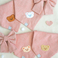 Pink Herringbone Flannel Dog Sailor Bow | Valentines Dog Sailor Bow | Shop Sunny Tails
