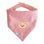 Pink Herringbone Flannel Teddy Bandana - SUNNY TAILS