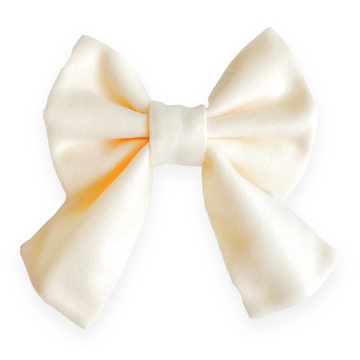 Ivory Flannel Sailor Dog Bow Tie