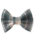 Woodland Plaid Flannel Dog Bow Tie | Snap Over Collar Bow Tie | Shop Sunny Tails
