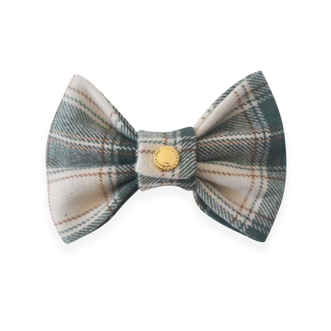 Woodland Plaid Flannel Dog Bow Tie | Snap Over Collar Bow Tie | Shop Sunny Tails