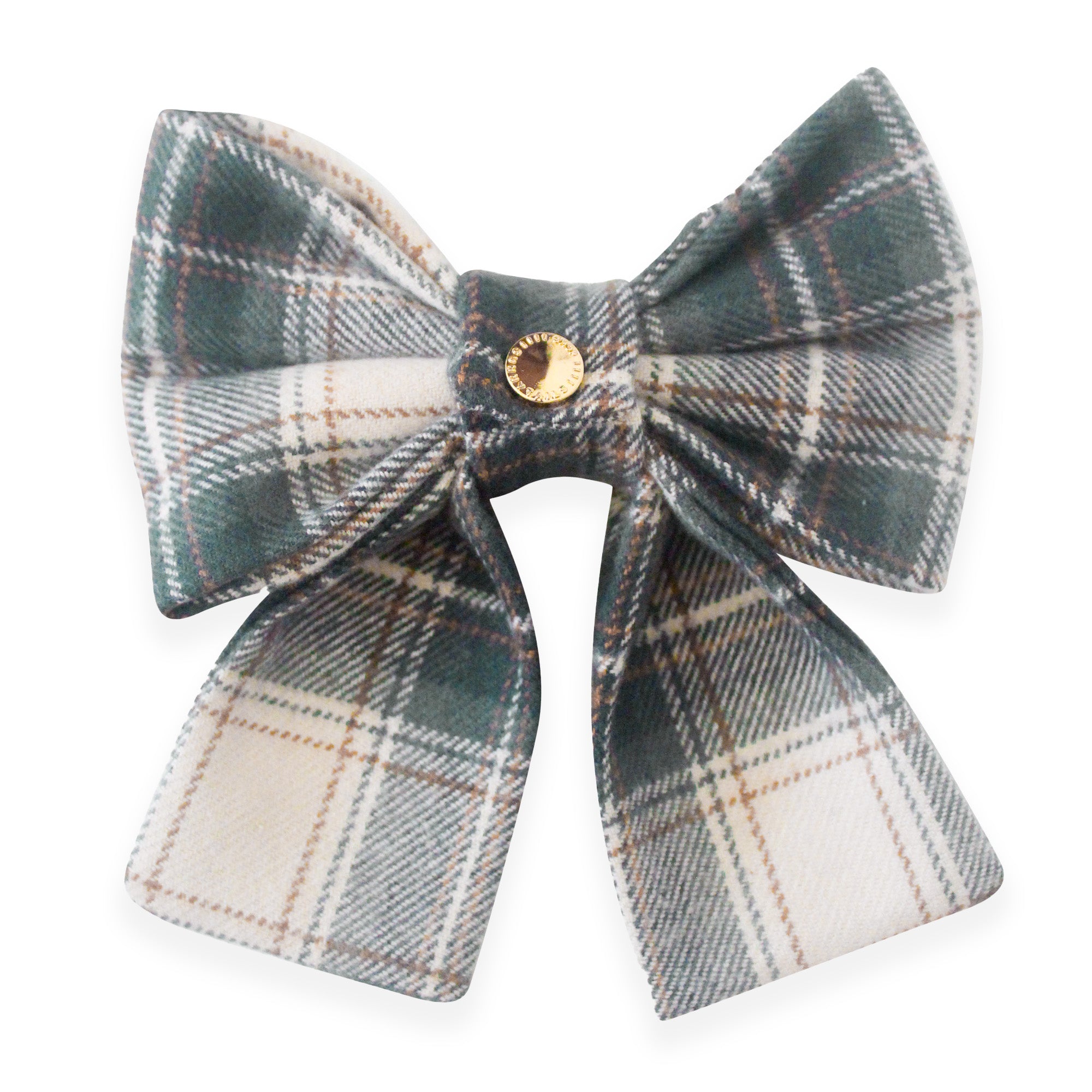 Woodland Plaid Flannel Dog Sailor Bow - SUNNY TAILS