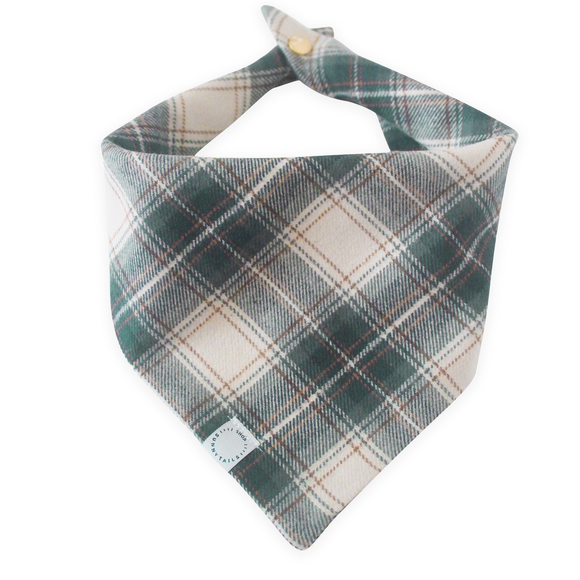 Woodland Plaid Flannel Dog Bandana - SUNNY TAILS