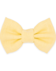 Yuzu Yellow Linen Dog Bow Tie - SUNNY TAILS