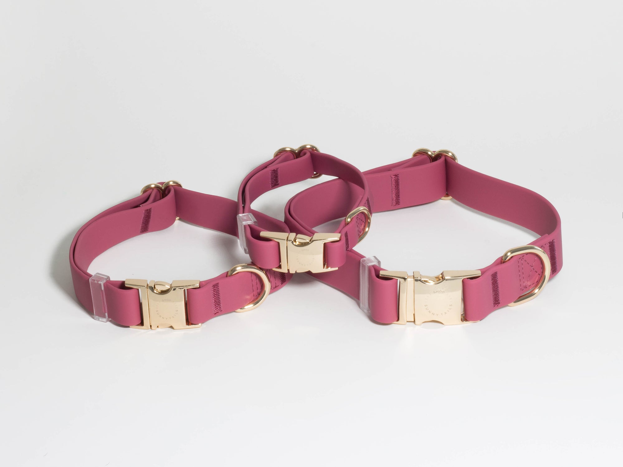 Mulberry Burgundy Waterproof Dog Collar | Maroon Dog Collar | Available in 3 Sizes | Durable Dog Collars | Shop Sunny Tails