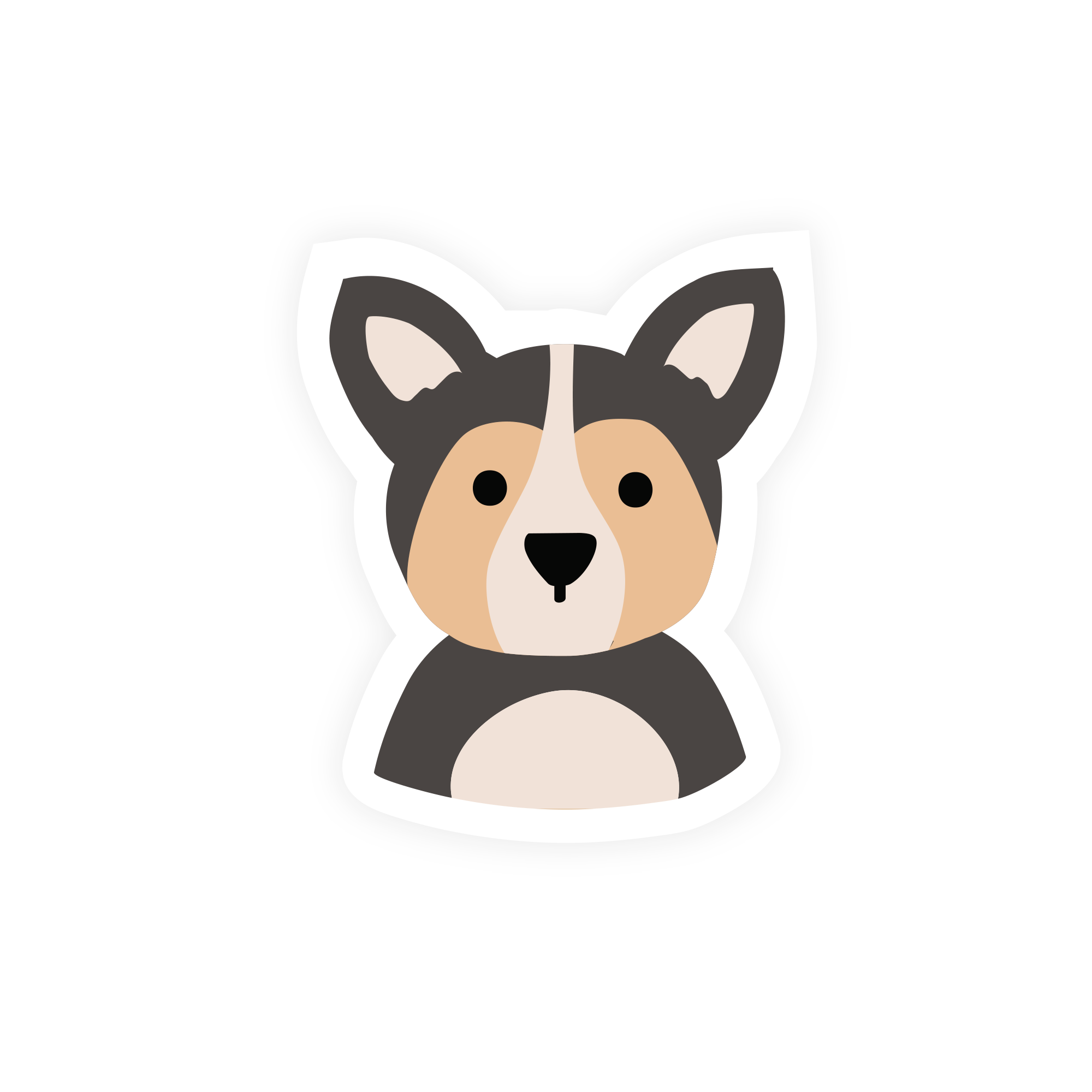 Corgi Dog Vinyl Sticker - SUNNY TAILS