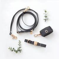 Ember Black Convertible Hands Free Cloud Dog Leash | Multifunctional, Waterproof, and Lightweight Dog Leash | Shop Sunny Tails