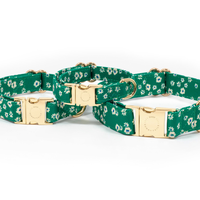 Summer Meadow Green Floral Dog Collar | Flower Dog Collar | Available in 3 Sizes | Durable Dog Collars | Shop Sunny Tails