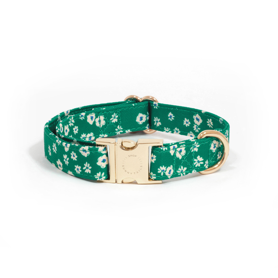 Summer Meadow Green Floral Dog Collar | Flower Dog Collar | Available in 3 Sizes | Durable Dog Collars | Shop Sunny Tails