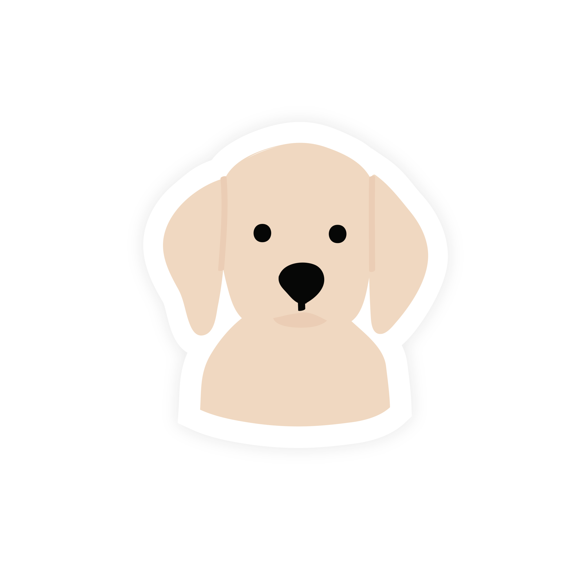 Labrador Dog Vinyl Sticker - SUNNY TAILS