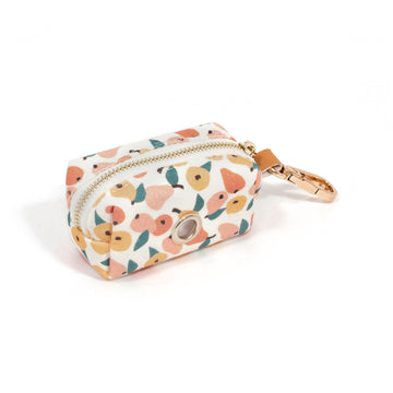 Peaches and Pears Waste Bag Holder | Fruit Pattern Poop Bag Holder | Dog Poop Bag Holder | Dog Walk Bag | Shop Sunny Tails