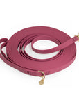 Mulberry Burgundy Waterproof Cloud 30 Ft Dog Leash | Lightweight PVC Long Leash | Odor Proof, Stink Proof, and Durable Dog Lead | Available in 3 Lengths 