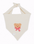 Picnic Teddy Ivory Linen Dog Bandana (Customizable)